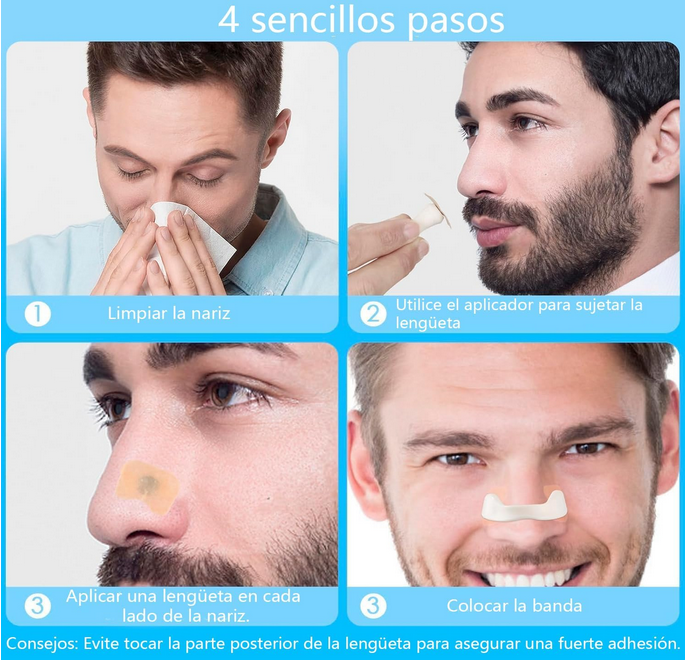 Tiras Nasales Magnéticas para Reducir Ronquidos