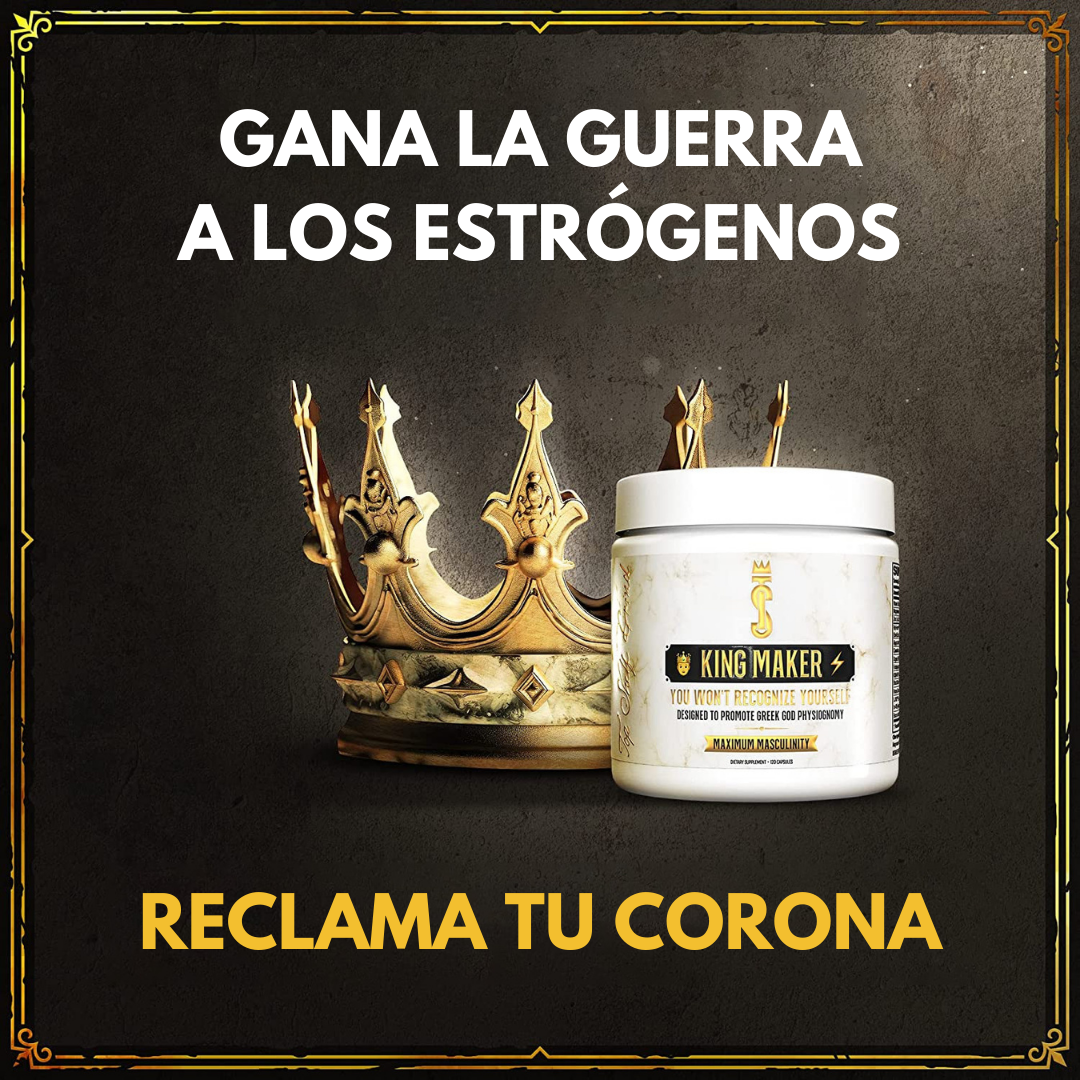 KING MAKER – Potenciador Masculino Natural, Suplemento para Energía, Masa Muscular y Bienestar – 60 Cápsulas