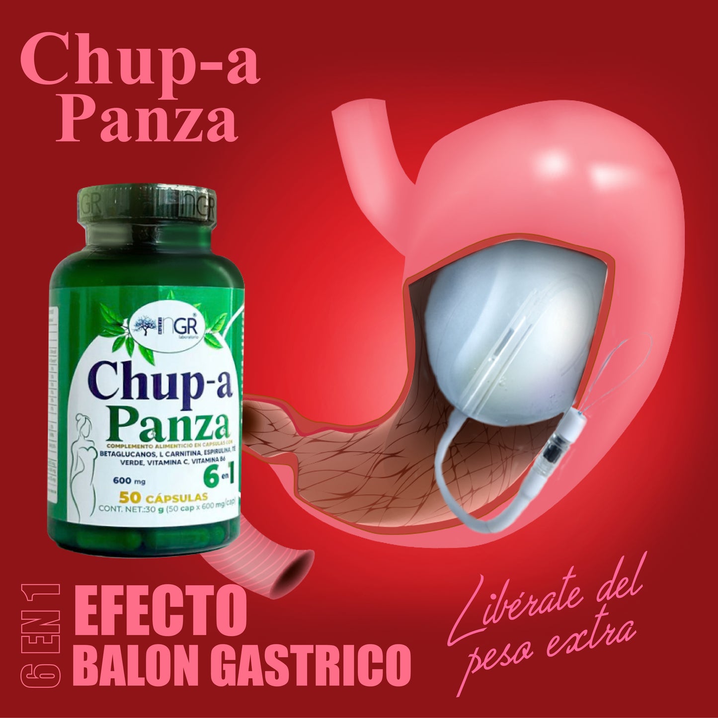 CHUP-A PANZA  2 frascos de 50 caps.